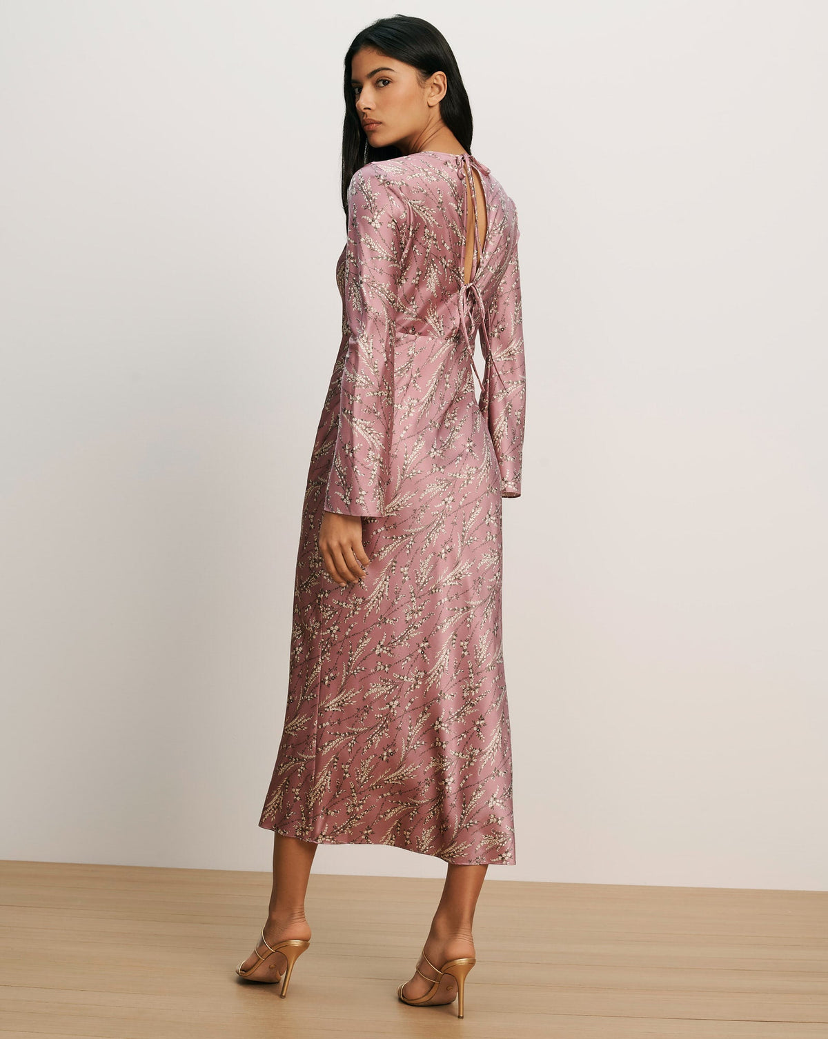 Veronica Beard | Gemma Silk-Blend Midi Dress in Purple Floral Orchid Haze Multi