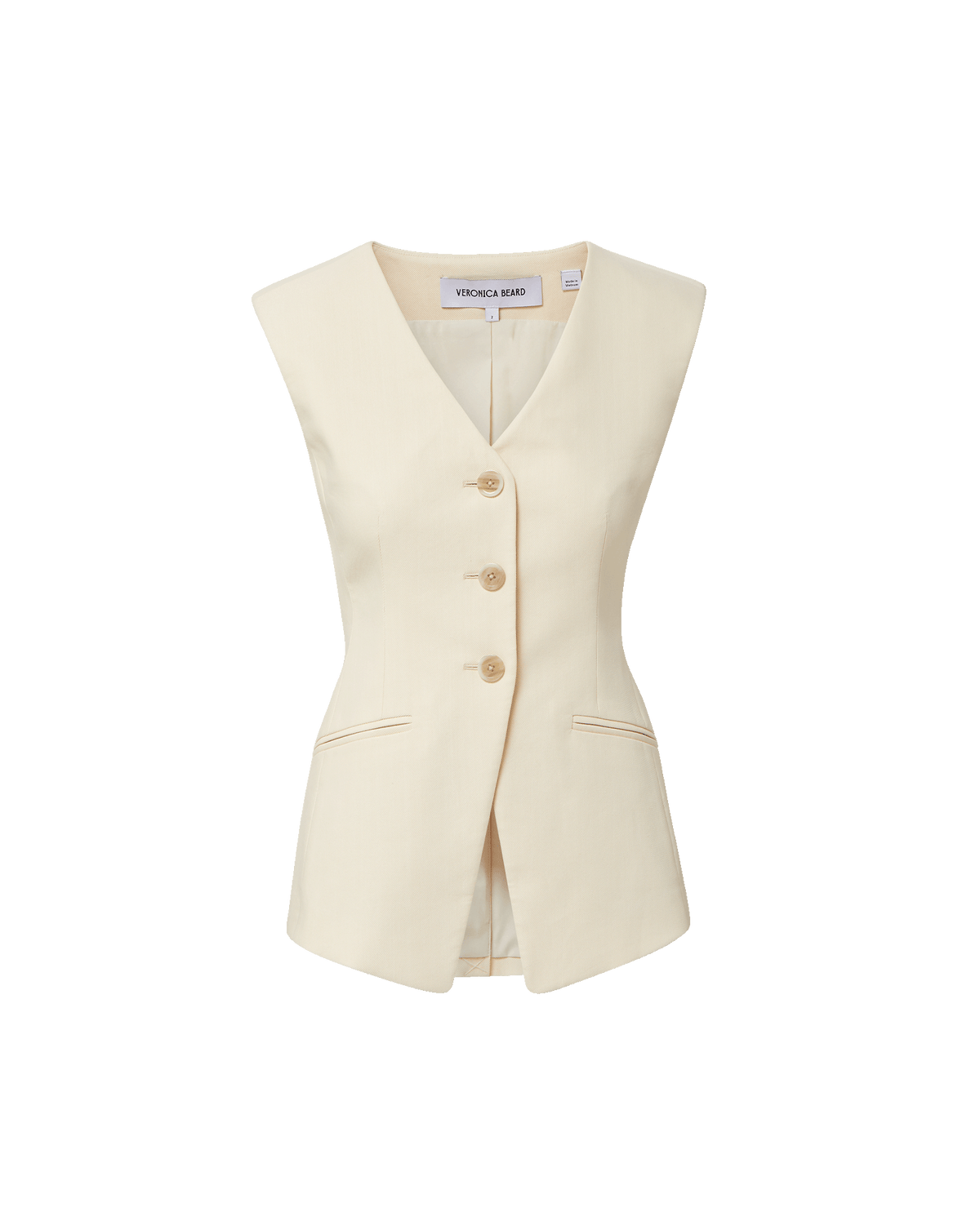 Veronica Beard | Gillson Tailored Vest in Ecru Ecru