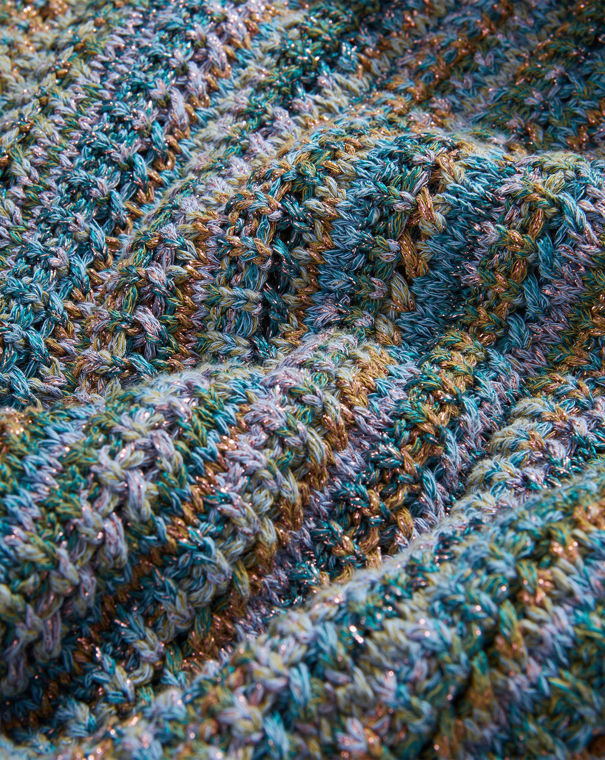 Veronica Beard | Merivale Half-Sleeve Sweater in Blue Multi Stone Army Multi