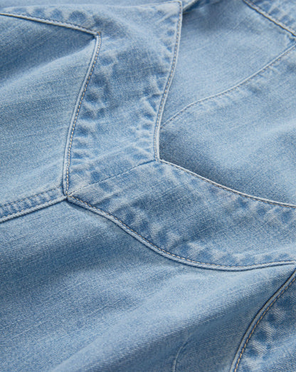 Veronica Beard | Chapmond Mini Dress in Blue Chambray Big Splash Big Splash