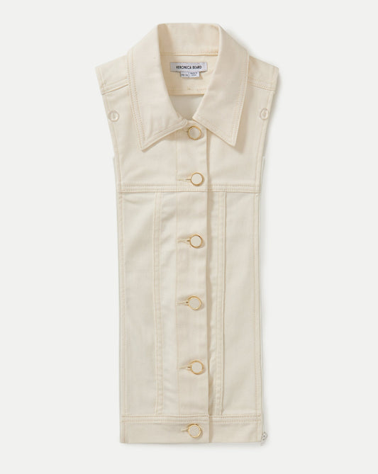 Veronica Beard | Slate Cotton Twill Dickey in Dove White Dove White