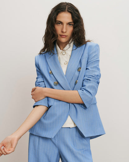 Veronica Beard | Slate Cotton Twill Dickey in Dove White Dove White