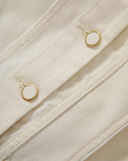Veronica Beard | Slate Cotton Twill Dickey in Dove White Dove White