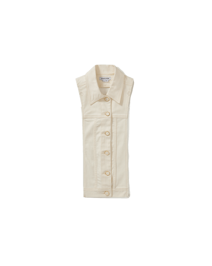 Veronica Beard | Slate Cotton Twill Dickey in Dove White Dove White