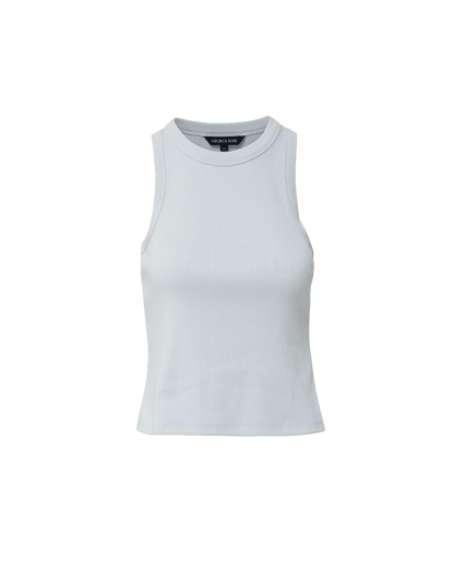 Veronica Beard | Jordyn Cropped Tank Top in Light Blue River Mist