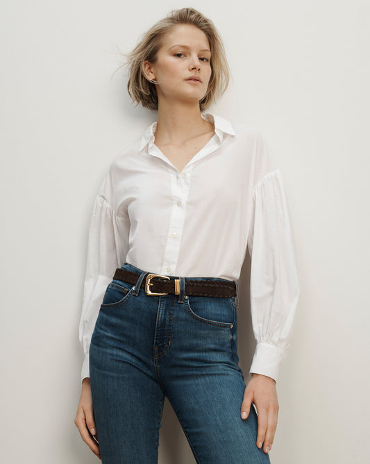 Veronica Beard | Gaviel Button-Down Shirt in White White