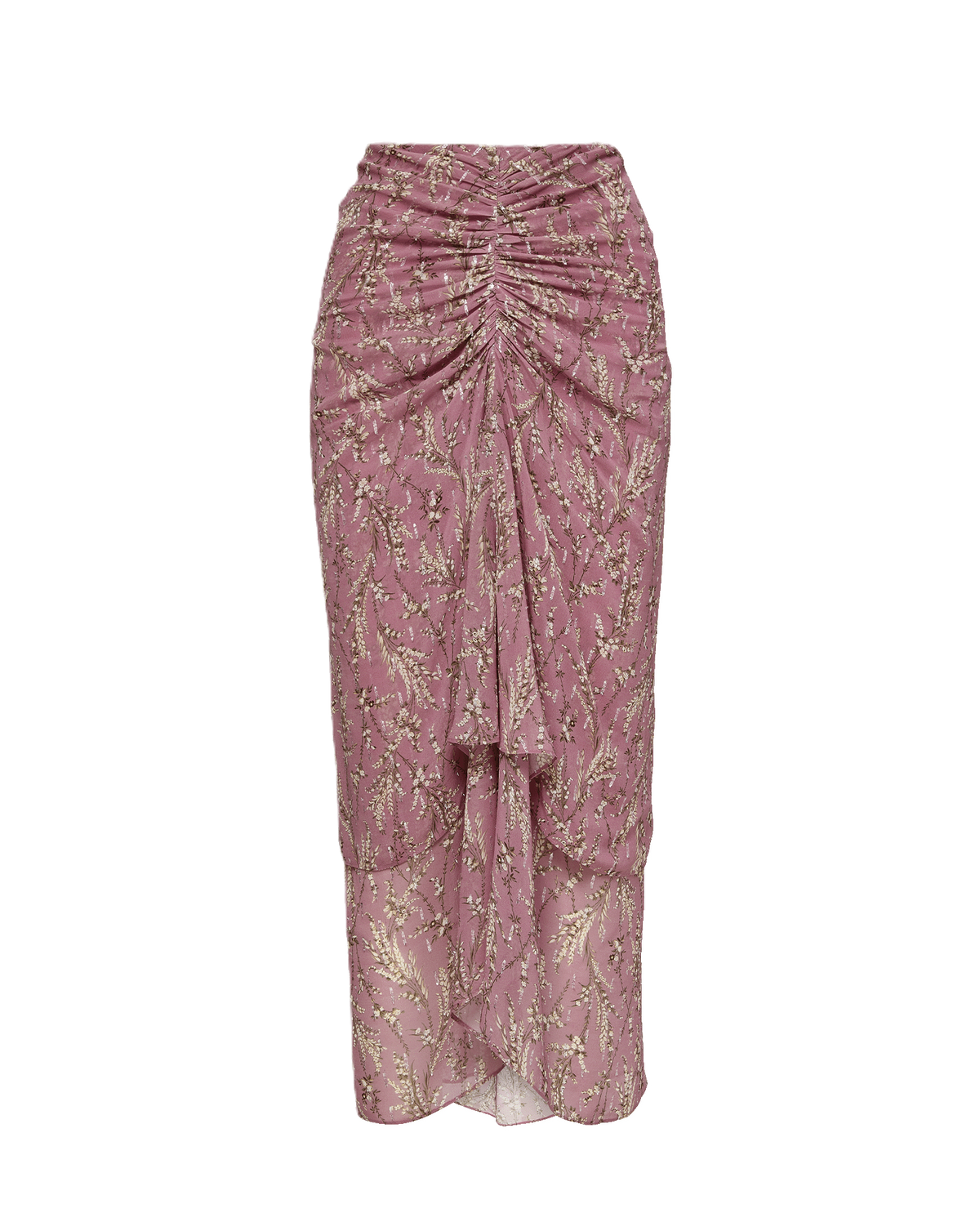 Veronica Beard | Sira Floral Midi Skirt in Light Purple Orchid Haze Multi