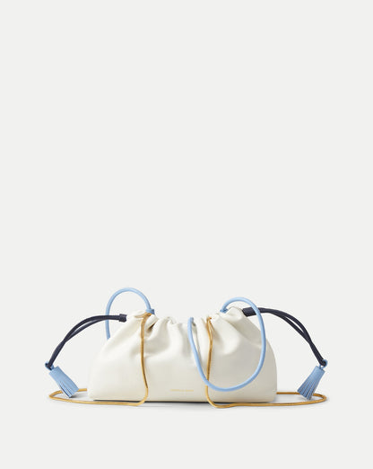 Veronica Beard | Small Veronica Beard Stash Bag in Off White & Blue Off-White Multi