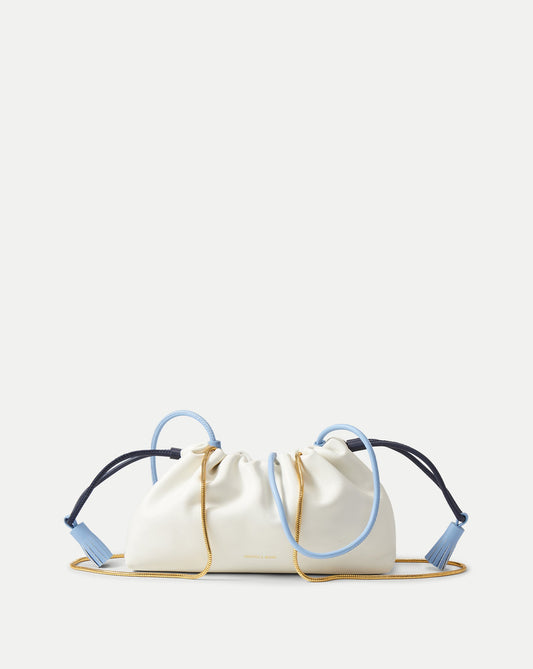 Veronica Beard | Small Veronica Beard Stash Bag in Off White & Blue Off-White Multi