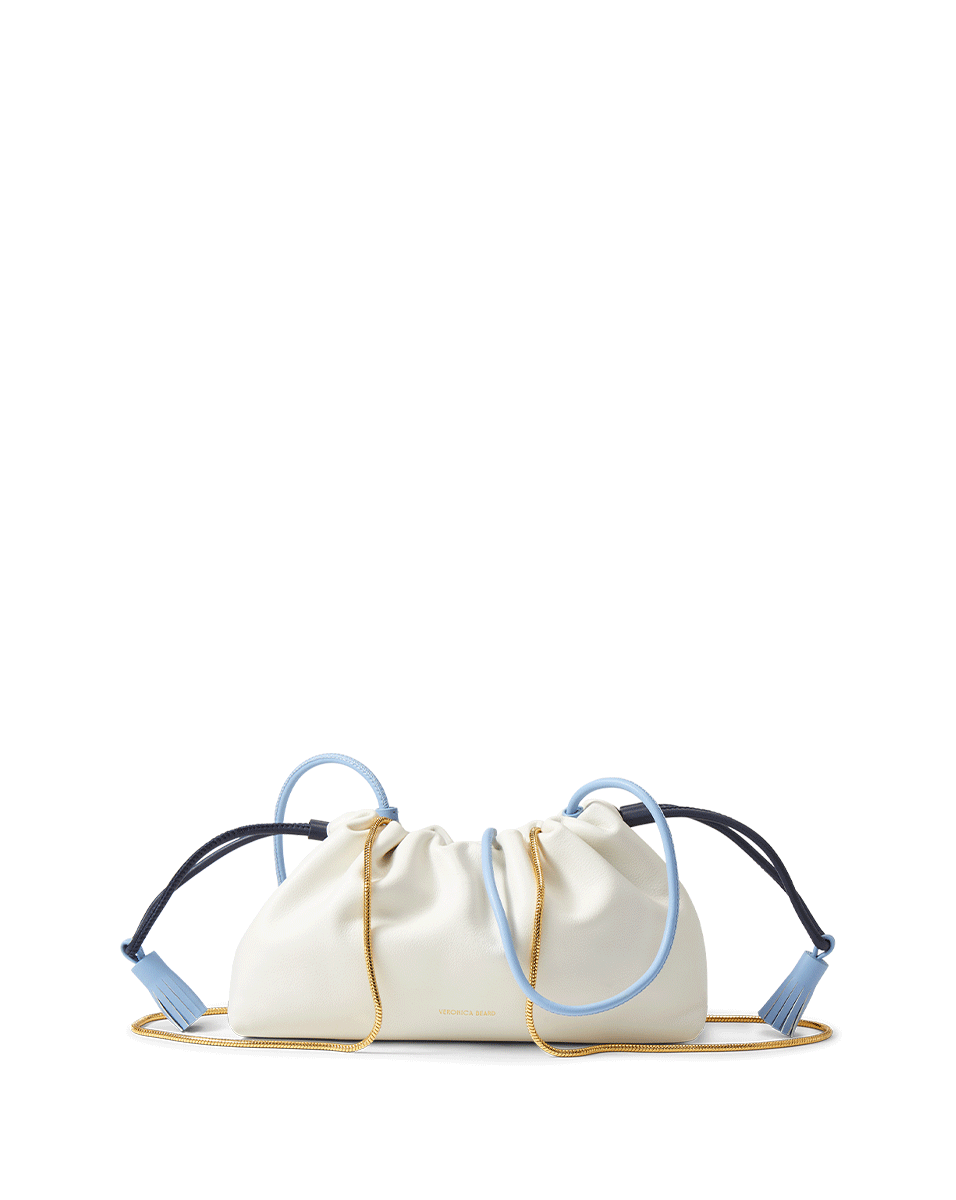 Veronica Beard | Small Veronica Beard Stash Bag in Off White & Blue Off-White Multi