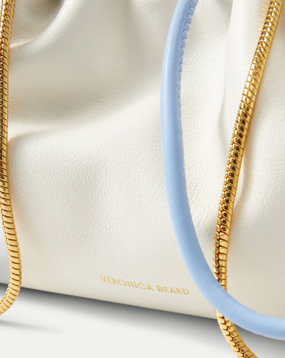 Veronica Beard | Small Veronica Beard Stash Bag in Off White & Blue Off-White Multi