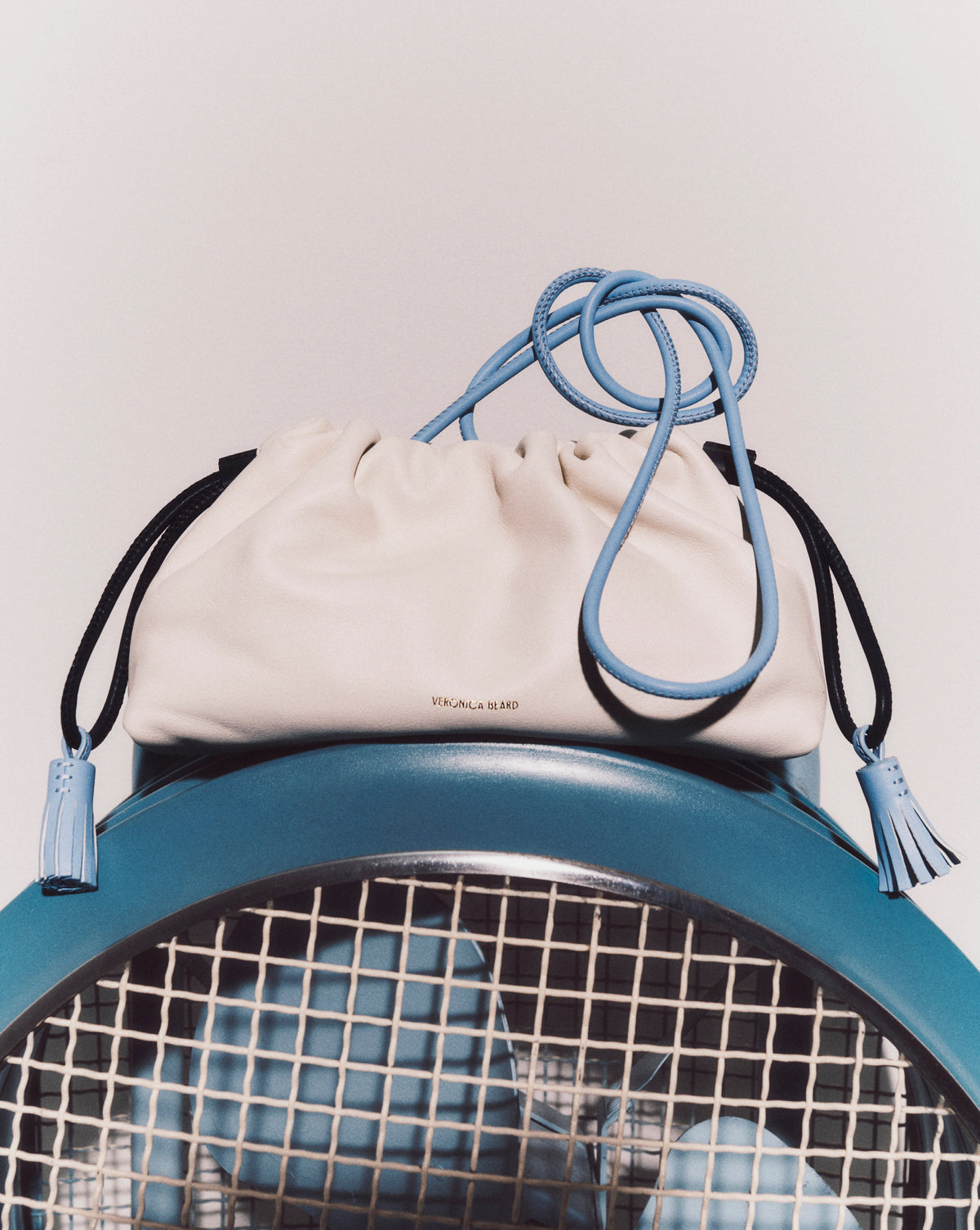 Veronica Beard | Small Veronica Beard Stash Bag in Off White & Blue Off-White Multi