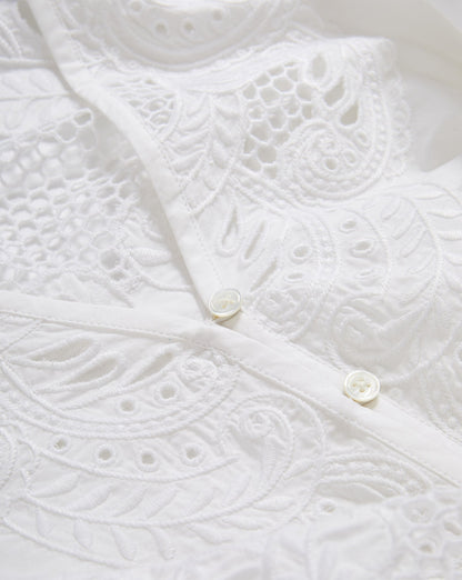 Veronica Beard | Suniva Embroidered Shirt in White White