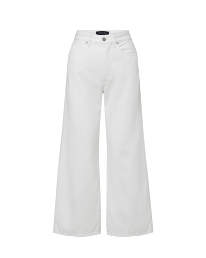 Veronica Beard | Taylor Cropped Wide-Leg Jean in White White