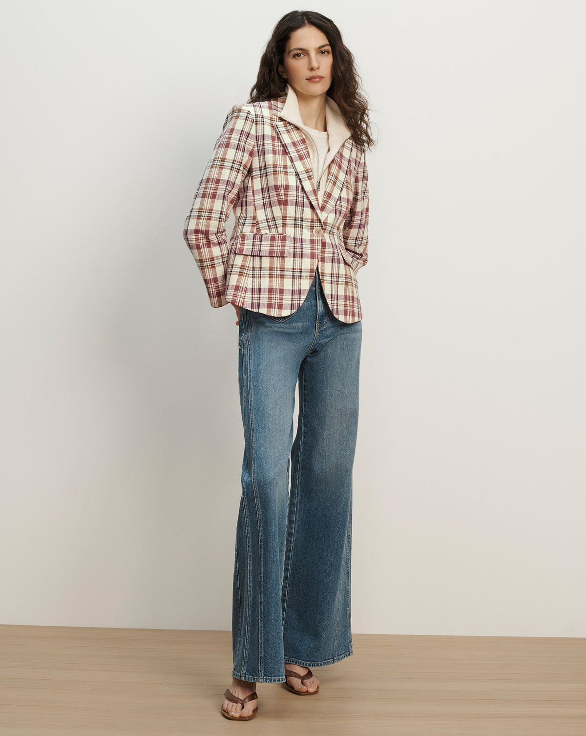 Veronica Beard | Tyra Plaid Dickey Jacket in Orchid Haze Multi Orchid Haze Multi