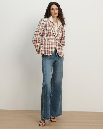 Veronica Beard | Tyra Plaid Dickey Jacket in Orchid Haze Multi Orchid Haze Multi