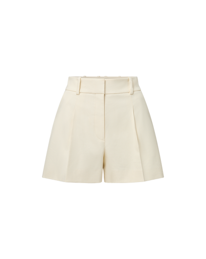 Veronica Beard | Craig Pleated Short in Ecru Ecru