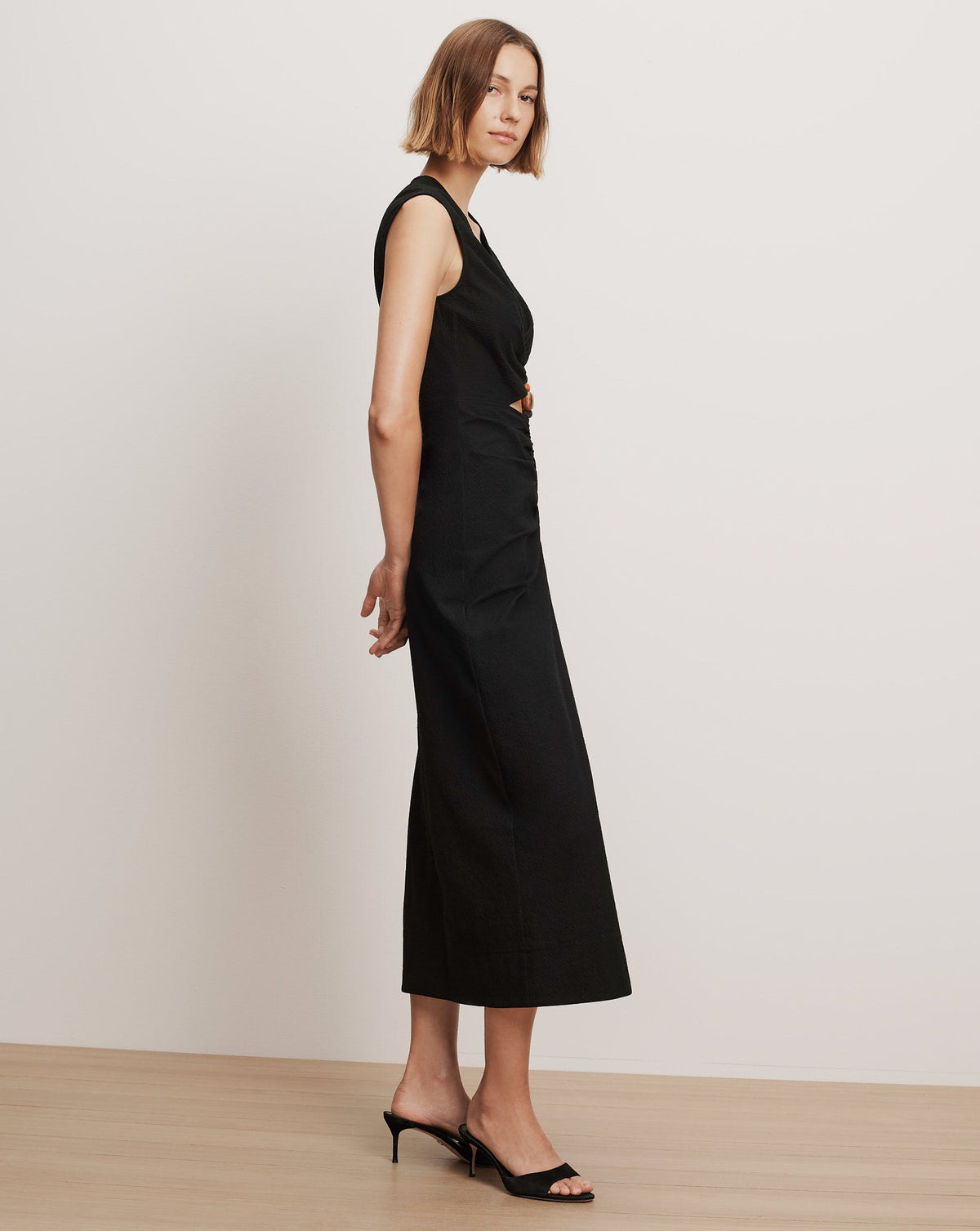 Veronica Beard | Marisabel Cutout Midi Dress in Black Black