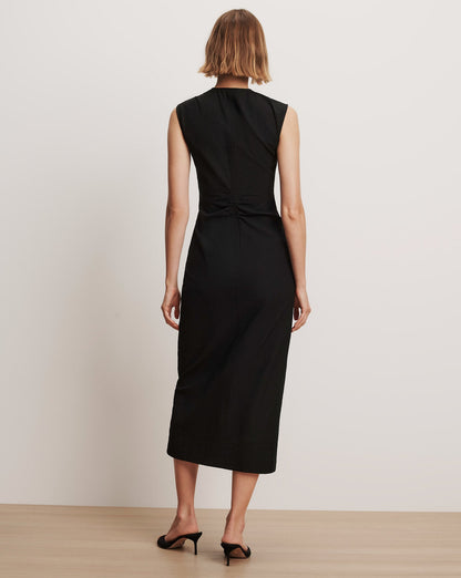 Veronica Beard | Marisabel Cutout Midi Dress in Black Black
