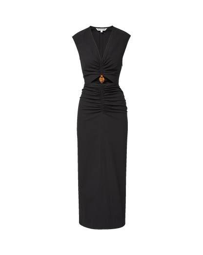 Veronica Beard | Marisabel Cutout Midi Dress in Black Black