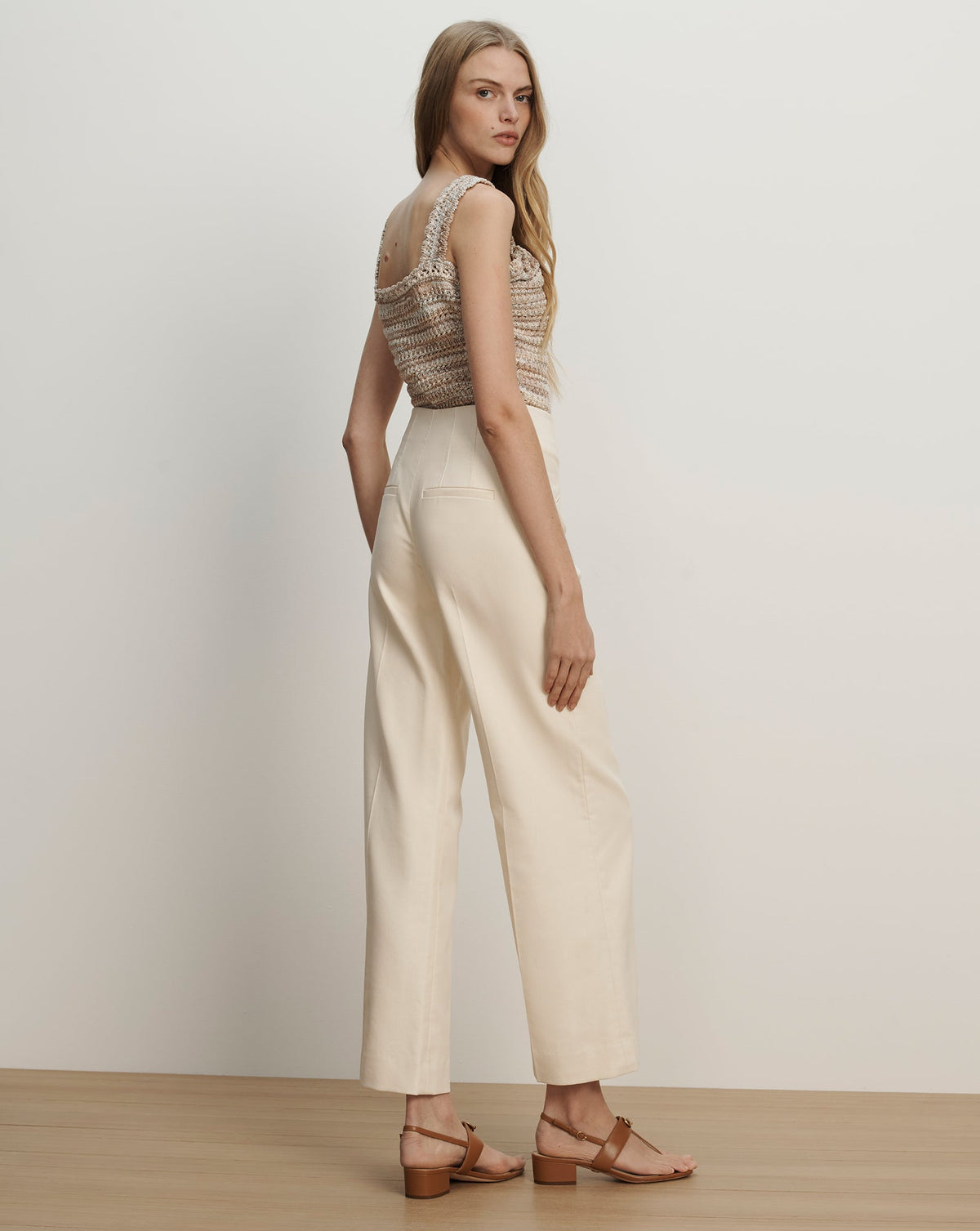 Veronica Beard | Cassidee Wide-Leg Pant in Ecru Ecru
