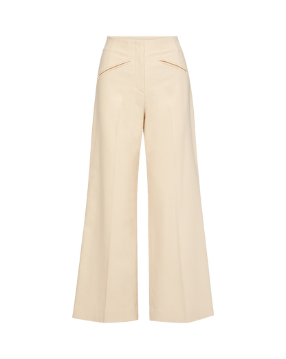 Veronica Beard | Cassidee Wide-Leg Pant in Ecru Ecru