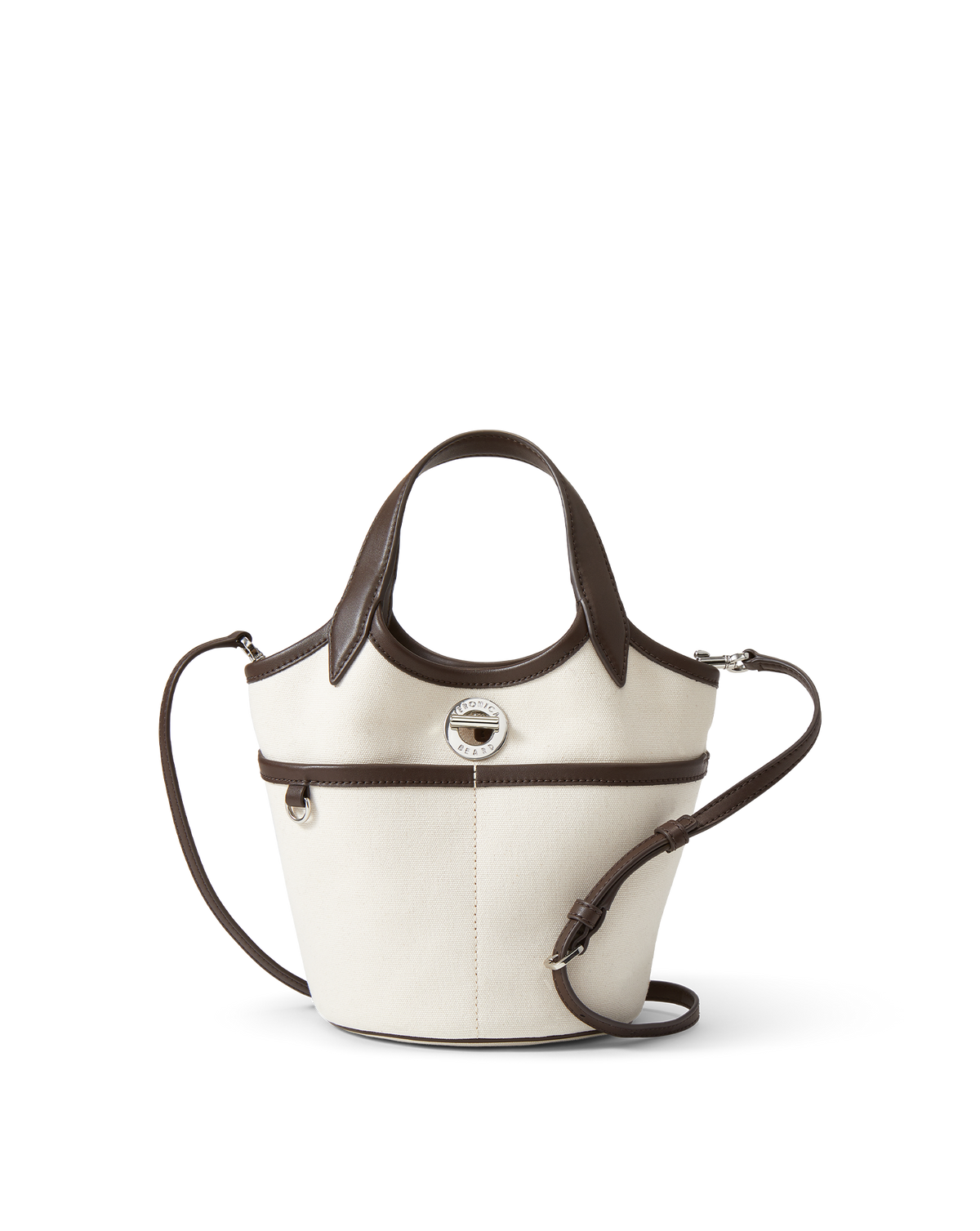 Veronica Beard | Canvas Anchor Top-Handle Bag in Espresso & Ecru Espresso/Ecru
