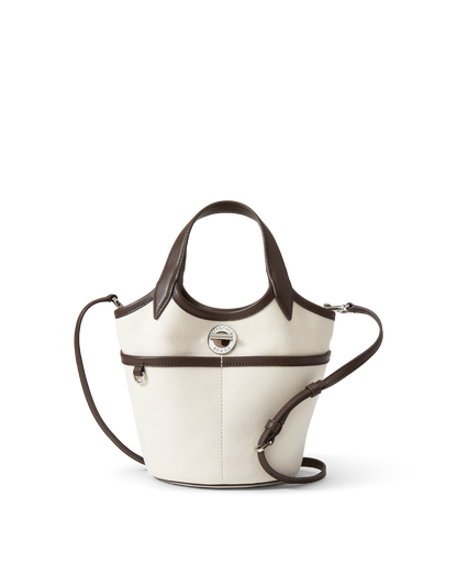 Veronica Beard | Canvas Anchor Top-Handle Bag in Espresso & Ecru Espresso/Ecru