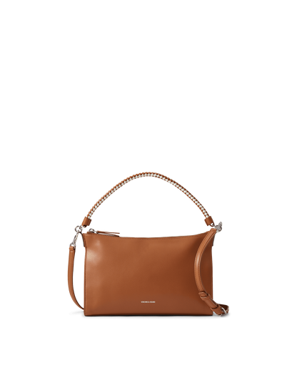 Veronica Beard | Small Vida Shoulder Bag in Tan Hazelwood Hazelwood