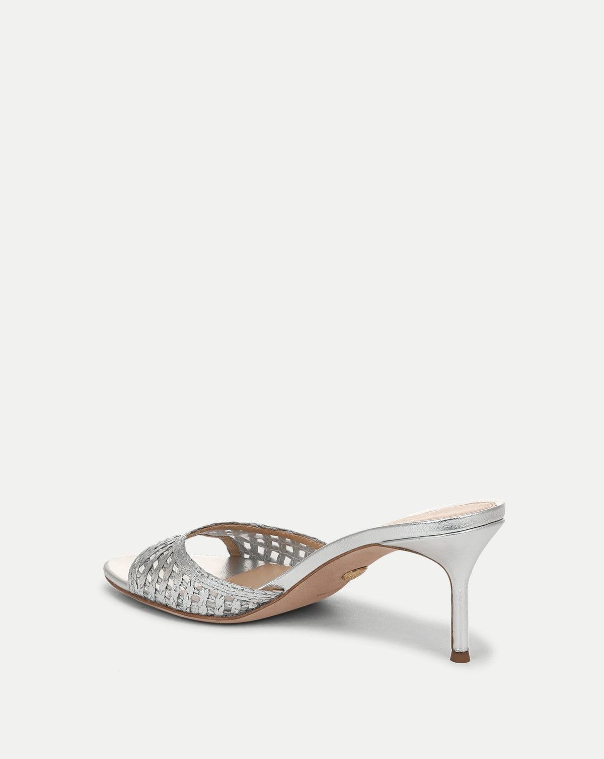 Veronica Beard | Tia Raffia Sandal in Silver Silver