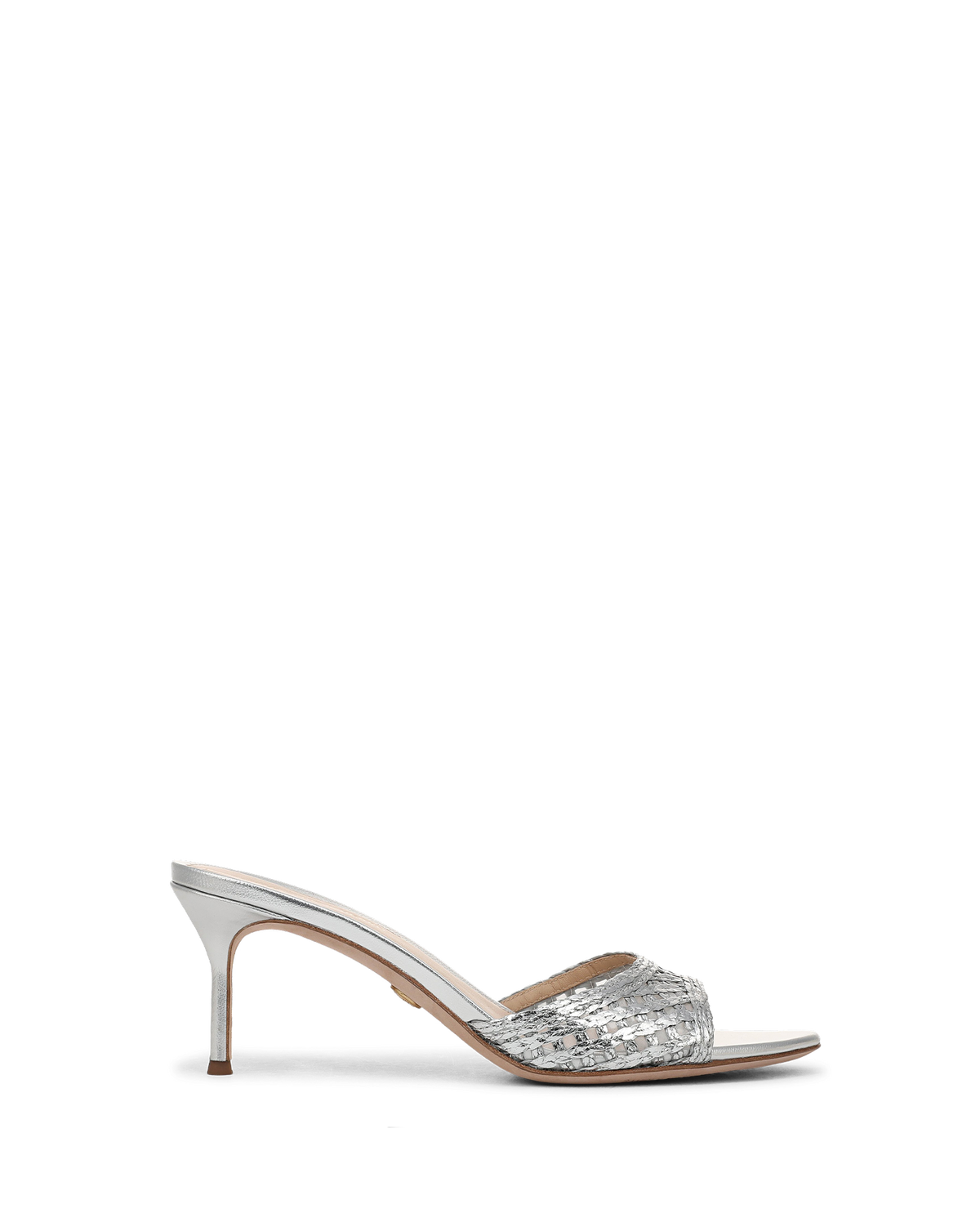 Veronica Beard | Tia Raffia Sandal in Silver Silver