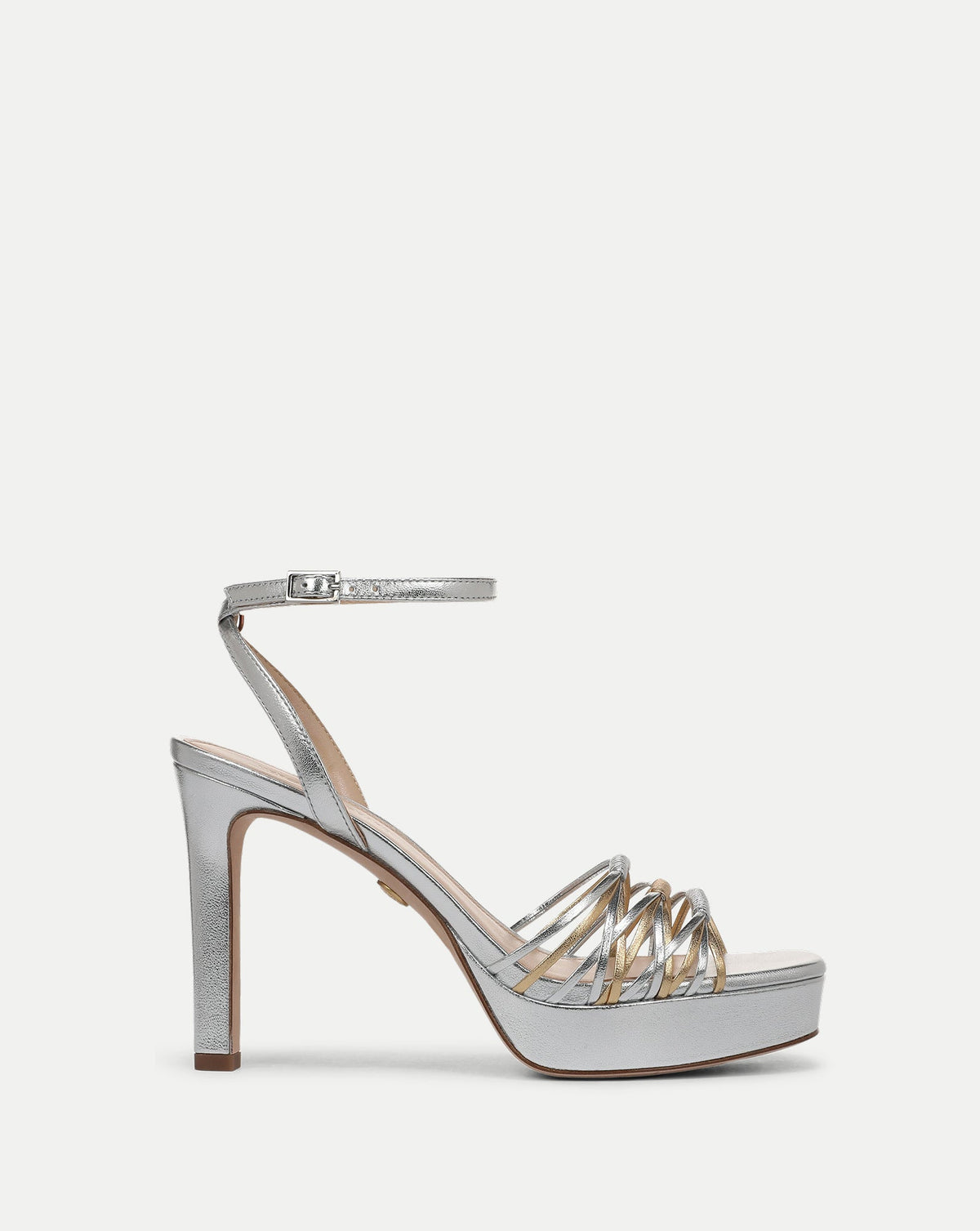 Veronica Beard | Beverlee Platform Sandal in Silver/Pale Gold Silver/Pale Gold