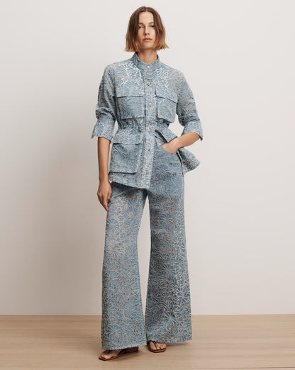 Veronica Beard | Lane Burnout Denim Jacket in Lakeshore Lakeshore