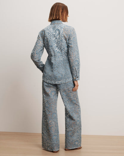 Veronica Beard | Lane Burnout Denim Jacket in Lakeshore Lakeshore