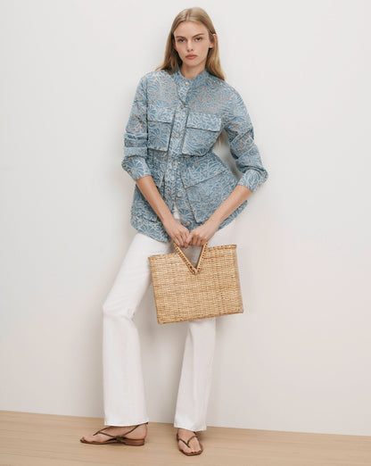 Veronica Beard | Lane Burnout Denim Jacket in Lakeshore Lakeshore