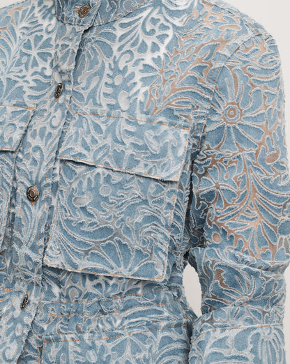 Veronica Beard | Lane Burnout Denim Jacket in Lakeshore Lakeshore