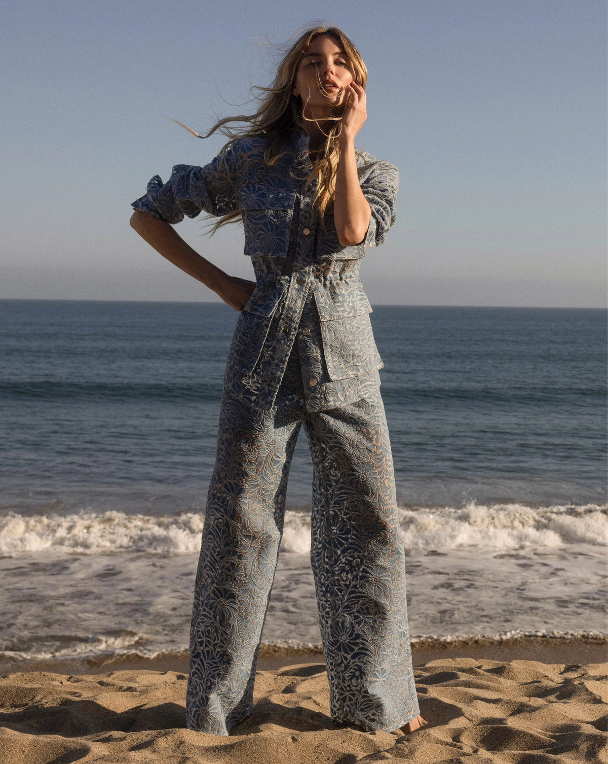 Veronica Beard | Lane Burnout Denim Jacket in Lakeshore Lakeshore