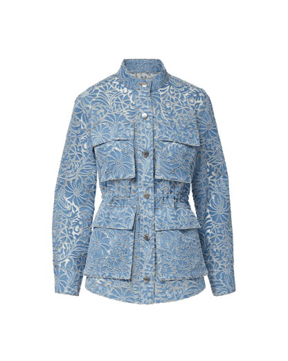 Veronica Beard | Lane Burnout Denim Jacket in Lakeshore Lakeshore