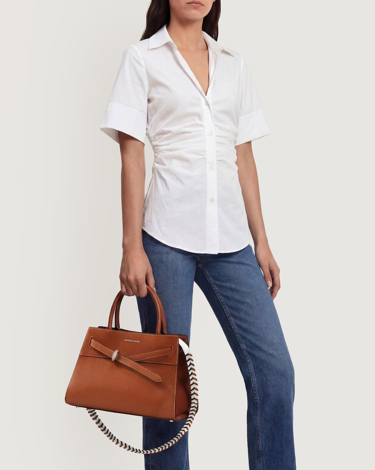 Veronica Beard | Veronica Beard Dash Bag in Tan Leather Hazelwood Hazelwood